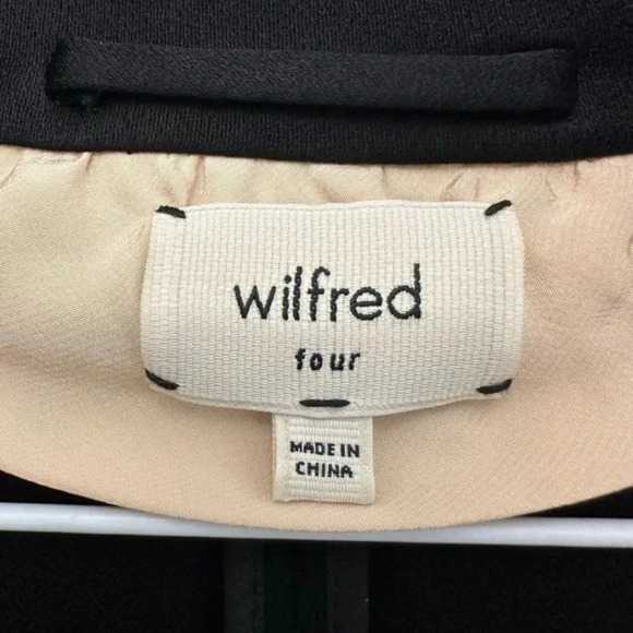 Wilfred Chevalier Jacket Relaxed Open-Front Blazer Black Women's Size 4 Office - Picture 11 of 16